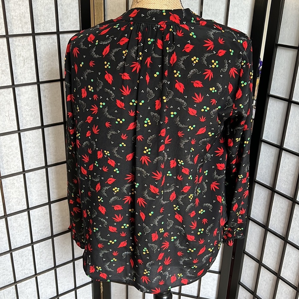 EUC Zadig & Voltaire Tender Print Long Sleeve Silk Blouse Size XS - Picture 3 of 14